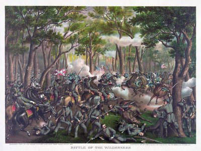 Battle of the Wilderness, pub. Kurz & Allison, 1887 by American School